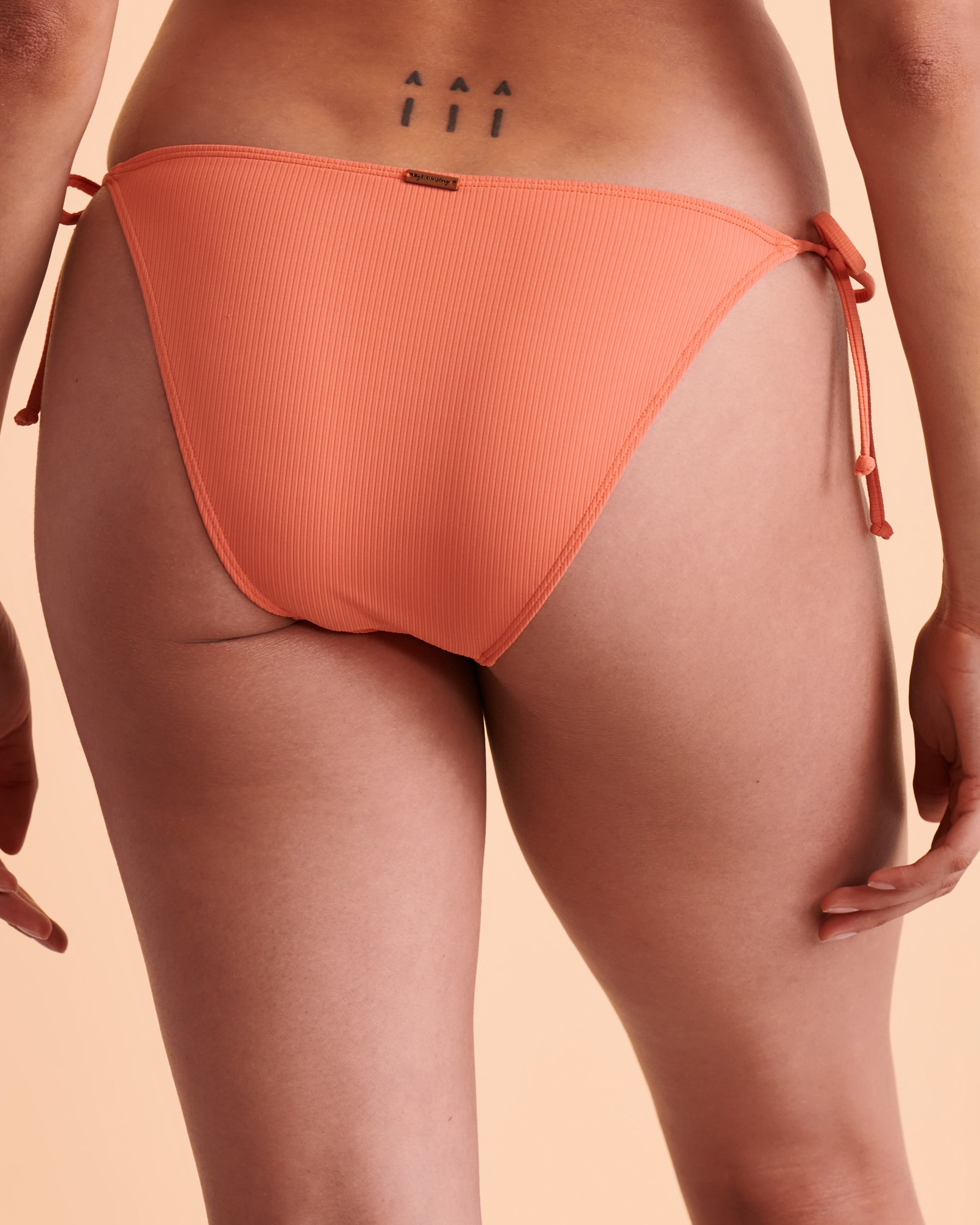 MY BIKINI STORY RIB Brazilian Bikini Bottom - Coral