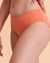 MY BIKINI STORY RIB Mid Waist Bikini Bottom Coral 01300165 - View1