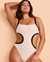 SANCTUARY SNAKE BITE Open Back One-piece Swimsuit White sand SASB23225 - View1