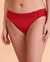 TURQUOISE COUTURE Bas de bikini bande de taille pliée SOLID Rouge 01300172 - View1