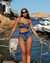 TURQUOISE COUTURE NAUTICAL D Cup Bandeau Bikini Top Stripes 01200038 - View1