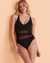 BLEU ROD BEATTIE Maillot une-pièce encolure en V DON'T MESH WITH ME Noir RBDM23754 - View1
