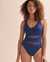 BLEU ROD BEATTIE DON'T MESH WITH ME V-neck One-piece Swimsuit Navy RBDM23754 - View1