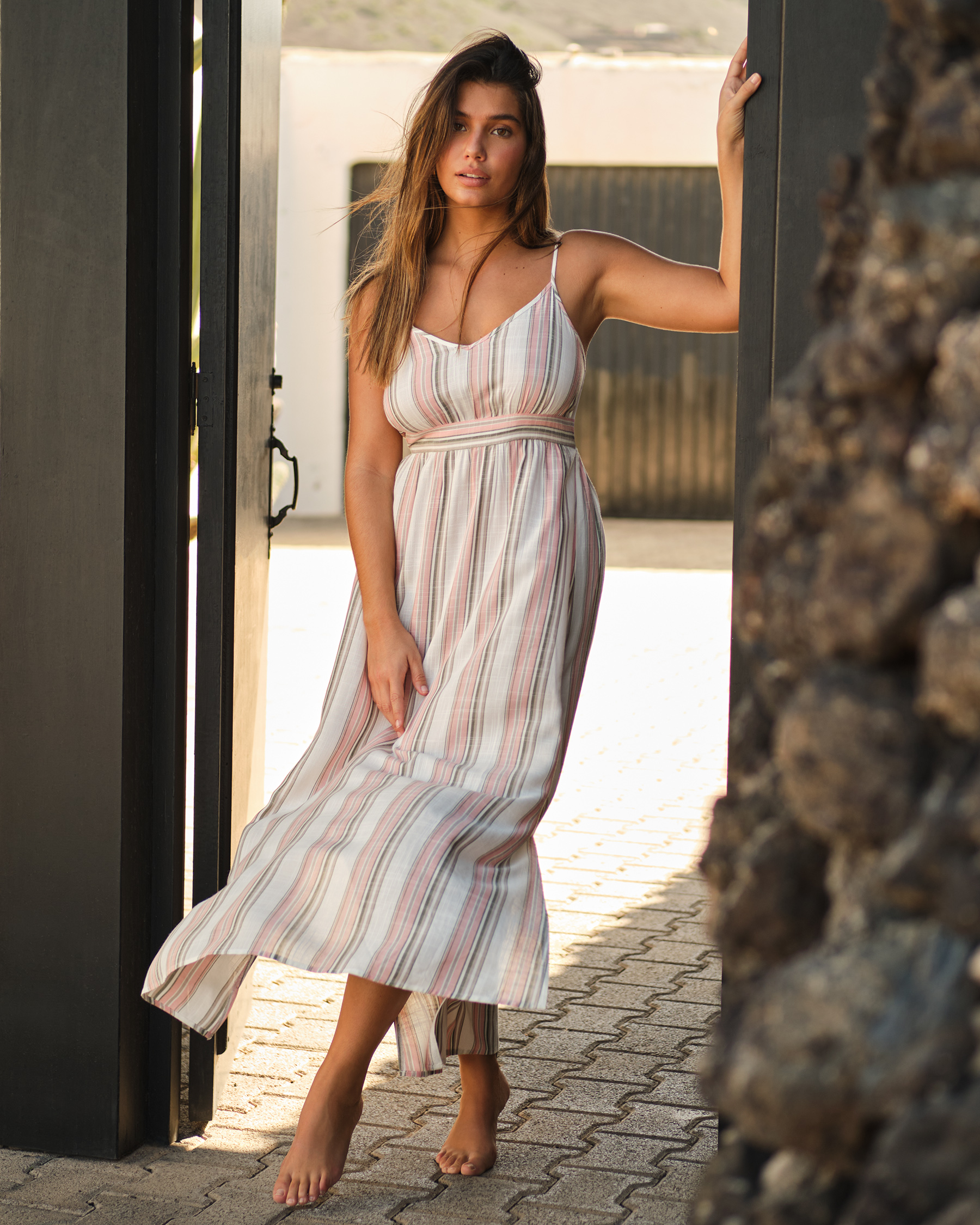 Thin strap sales long dress