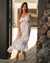 TURQUOISE COUTURE Thin Strap Maxi Dress Stripes 02300081 - View1