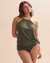 MAGICSUIT PARKER High Neck One-piece Swimsuit Khaki 6006012 - View1