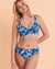 SEA LEVEL RETREAT Plunge Bikini Top Blue print SL3477RT - View1