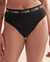 SEATONIC Bas de bikini taille haute RIB Noir 01300188 - View1
