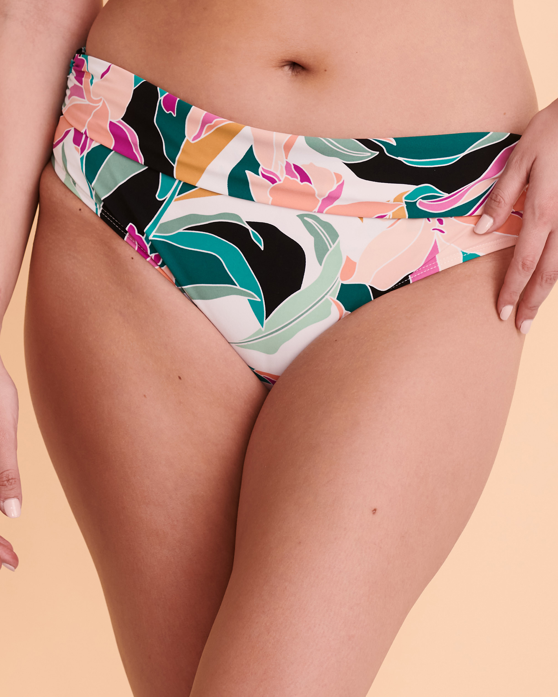 CHRISTINA Vacay Bound Foldable Waistband Bikini Bottom Tropical print 30VB3043 - View2