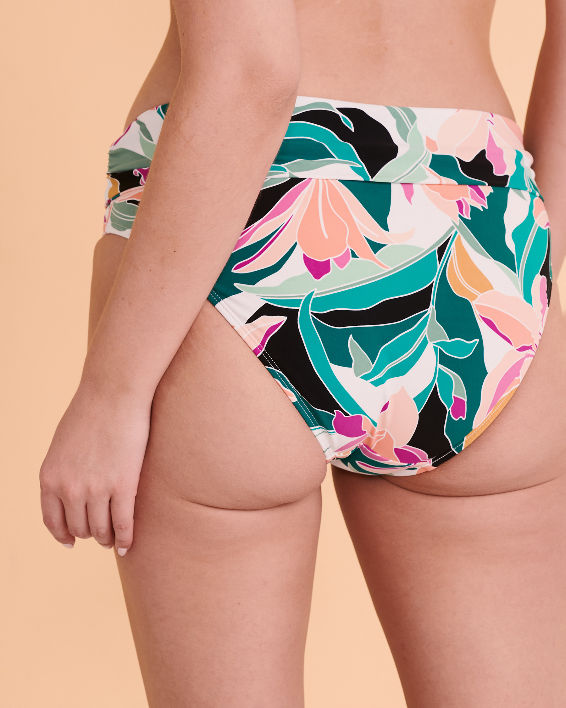 CHRISTINA Vacay Bound Foldable Waistband Bikini Bottom Tropical print 30VB3043 - View3