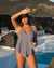 TURQUOISE COUTURE Geo Pointed Hem Tankini Top Geometric print 01100183 - View1