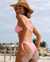 TROPIK Bas de bikini tanga Textured Rose pivoine 01300218 - View1