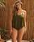 TURQUOISE COUTURE Haut tankini encolure en V Solid Olive 01100188 - View1