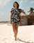 EAU DE SEA Ruched Side Shortsleeve Mini Dress Floral Print 02300093 - View1