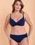 BLEU ROD BEATTIE Let's Get Twisted D Cup Plunge Bikini Top Navy RBLT23309DH - View1