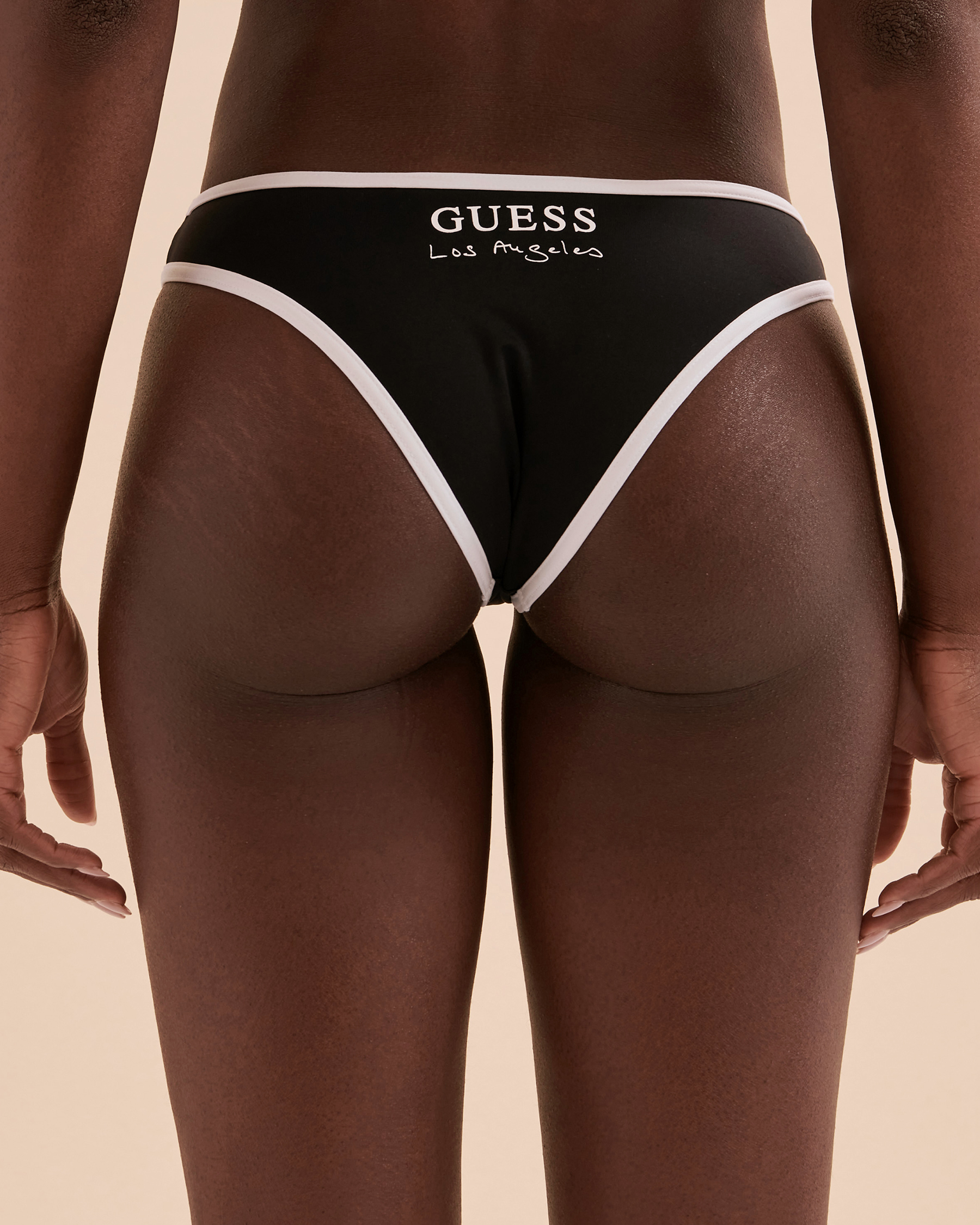 GUESS Sporty Chic High Leg Bikini Bottom Black E3GO17MC043 - View6
