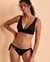 POLO RALPH LAUREN Signature Solids V-neck Bralette Bikini Top Black 21355529 - View1