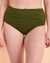 TURQUOISE COUTURE Bas de bikini taille haute Solid Olive 01300205 - View1