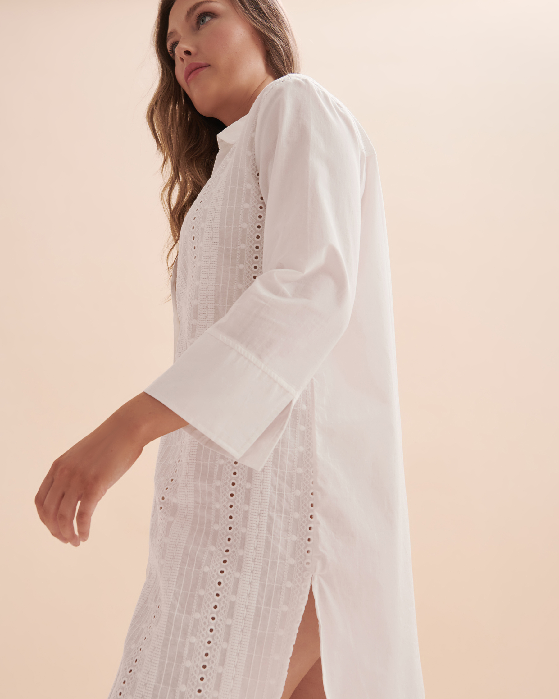 Michael kors eyelet 2025 cotton shirtdress