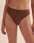 TROPIK Bas de bikini tanga Rib Marron 01300219 - View1