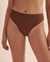 TROPIK Rib Thong Bikini Bottom Brown 01300219 - View1