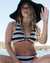 RALPH LAUREN Resort Stripe Triangle Bikini Top Black and white stripes 20394038 - View1