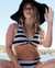 RALPH LAUREN Resort Stripe Triangle Bikini Top Black and white stripes 20394038 - View1