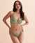 MALAI Grounding Green Plunge Bikini Top Sweet green T43172 - View1