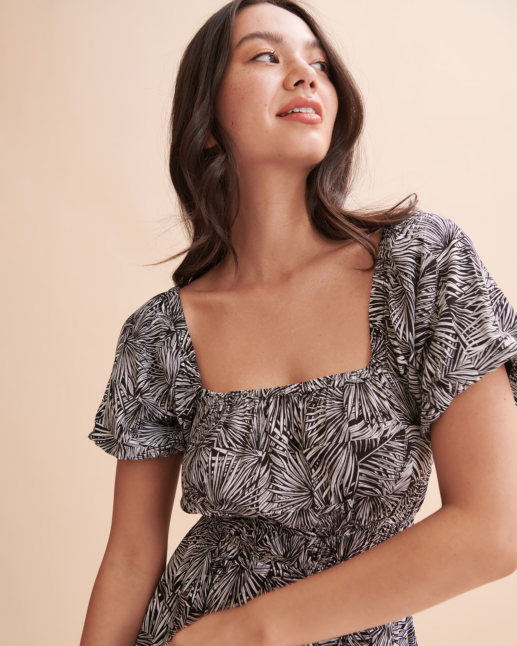 White palm leaf best sale dress