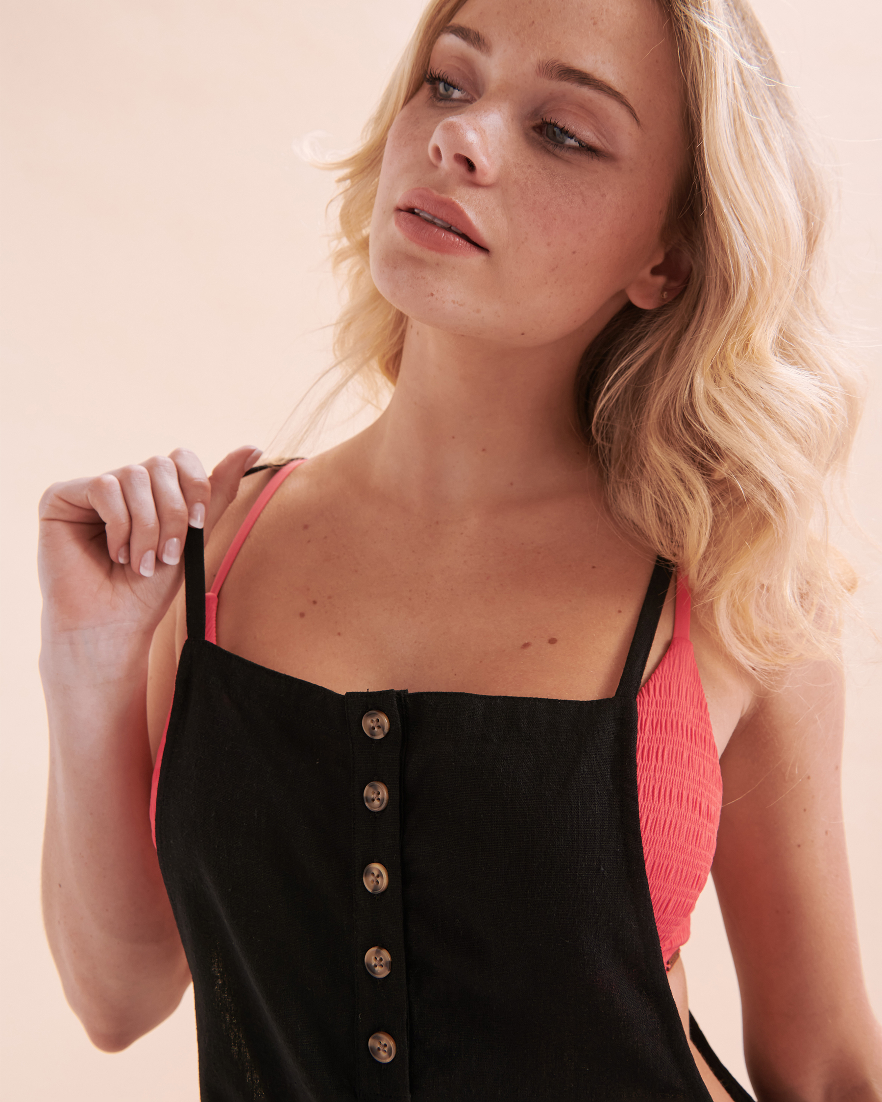 Thin Straps Linen Romper
