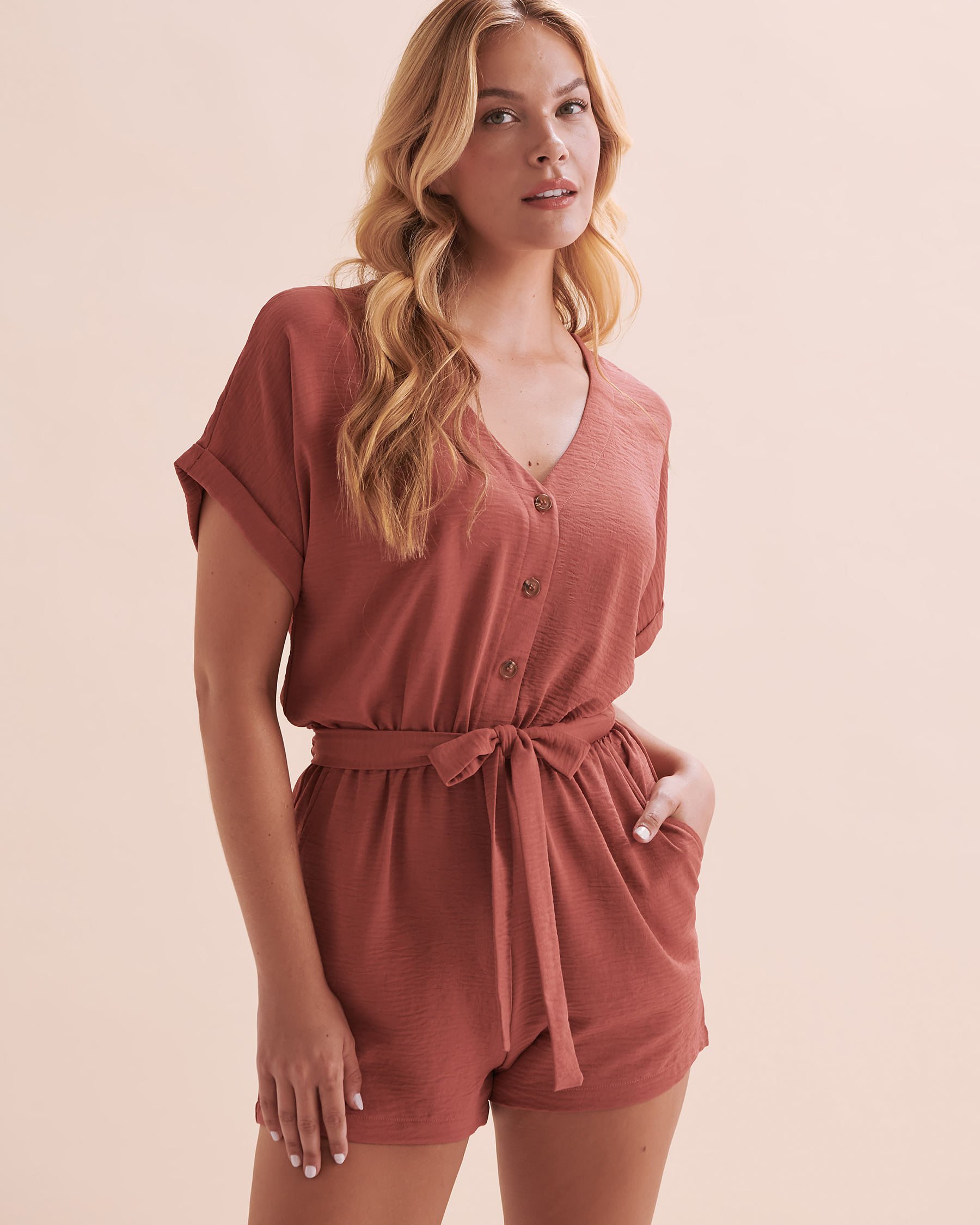 Short Sleeve Crinkle Romper