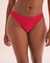 EIDON Bas de bikini taille basse texturé Sorbet Rose framboise 3521335 - View1