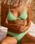 MY BIKINI STORY Bas de bikini brésilien texturé Santa Monica Vert pomme 01300345 - View1