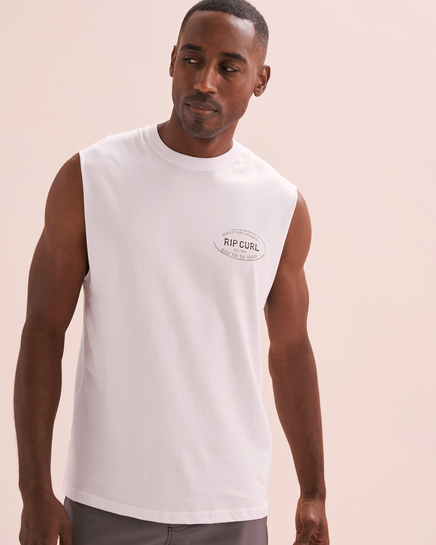 RIP CURL Hallmark Muscle Tank Top White Bikini Village