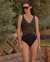 GOTTEX Embrace Cross Front One-piece Swimsuit Black/Gold 24EE-158 - View1