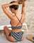 TROPIK Stripes Side Tie Brazilian Bikini Bottom Diagonal Stripe 01300262 - View1
