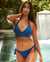 BLEU ROD BEATTIE Ring Master Triangle Bikini Top Azure Blue RBRM24126 - View1