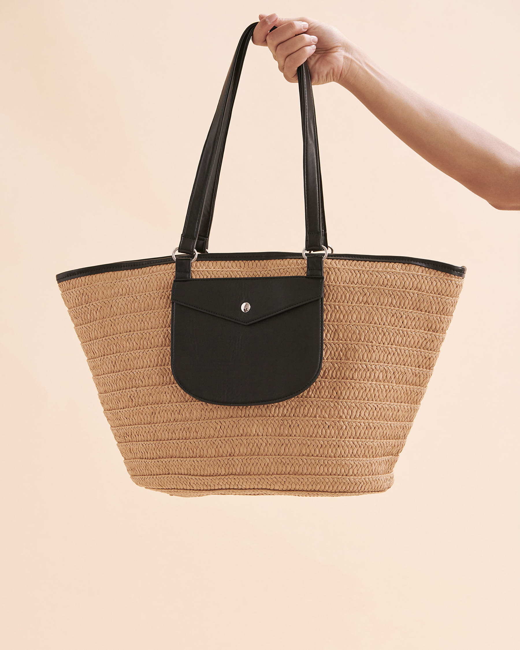 Beach bag black on sale
