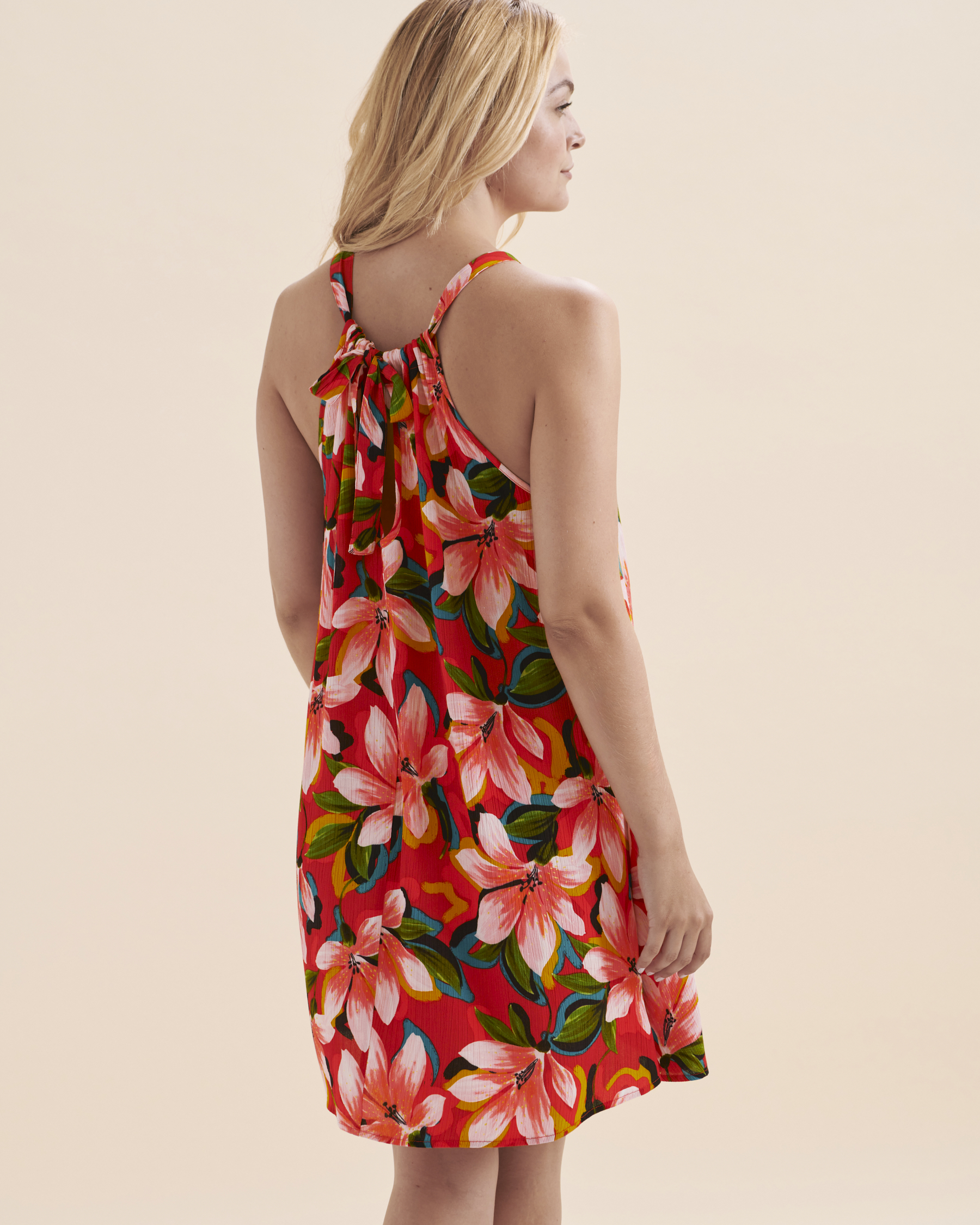 High neck day dress top