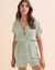 TROPIK Short Sleeve Romper Green Daisies 02300109 - View1