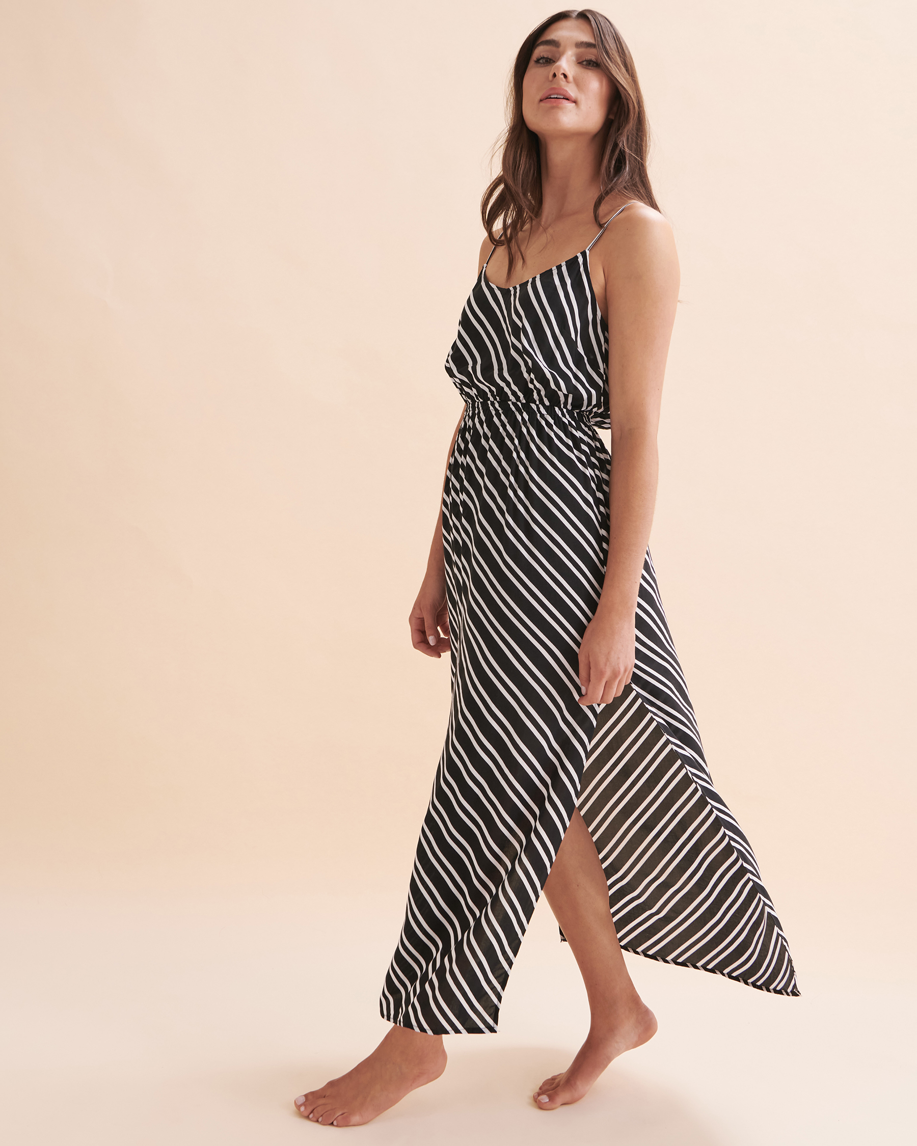 Spots and stripes maxi dress sale