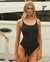 TURQUOISE COUTURE Textured One-piece Swimsuit Black 01400046 - View1