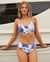 TURQUOISE COUTURE Haut de bikini push-up Floral Fleurs bleues et blanches 01100252 - View1