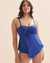 TURQUOISE COUTURE D Cup Bandeau Tankini Top Azure Blue 01200063 - View1