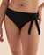 TURQUOISE COUTURE Bas de bikini bande de taille pliée texturé Noir 01300268 - View1