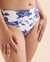TURQUOISE COUTURE Floral High Waist Bikini Bottom White & Blue Floral 01300272 - View1