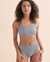 ANNE COLE Haut de bikini bandeau à anneaux Boardwalk Geo Bleu géométrique 24MT13271 - View1