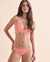 BILLABONG Summer High Textured Bralette Bikini Top Flamingo UBJX300406 - View1