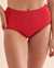 JANTZEN Bas de bikini taille haute plissé sur les côtés Solid Rouge JZ23170H - View1