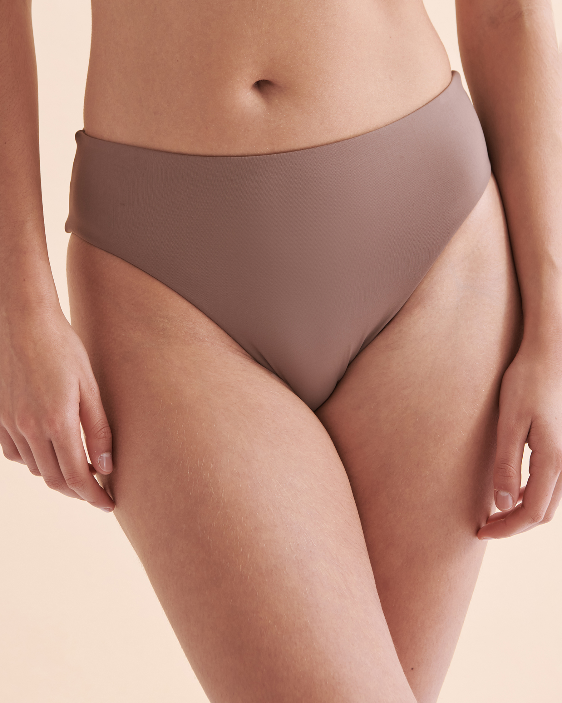 O'NEILL Saltwater Solids Max High Waist Bikini Bottom - Deep Taupe